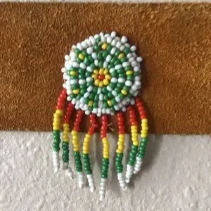 Native American Vibe Suede Mandela Beaded Fringe Tie Belt Native American Beaded Belt | Kindred Black main image 4
